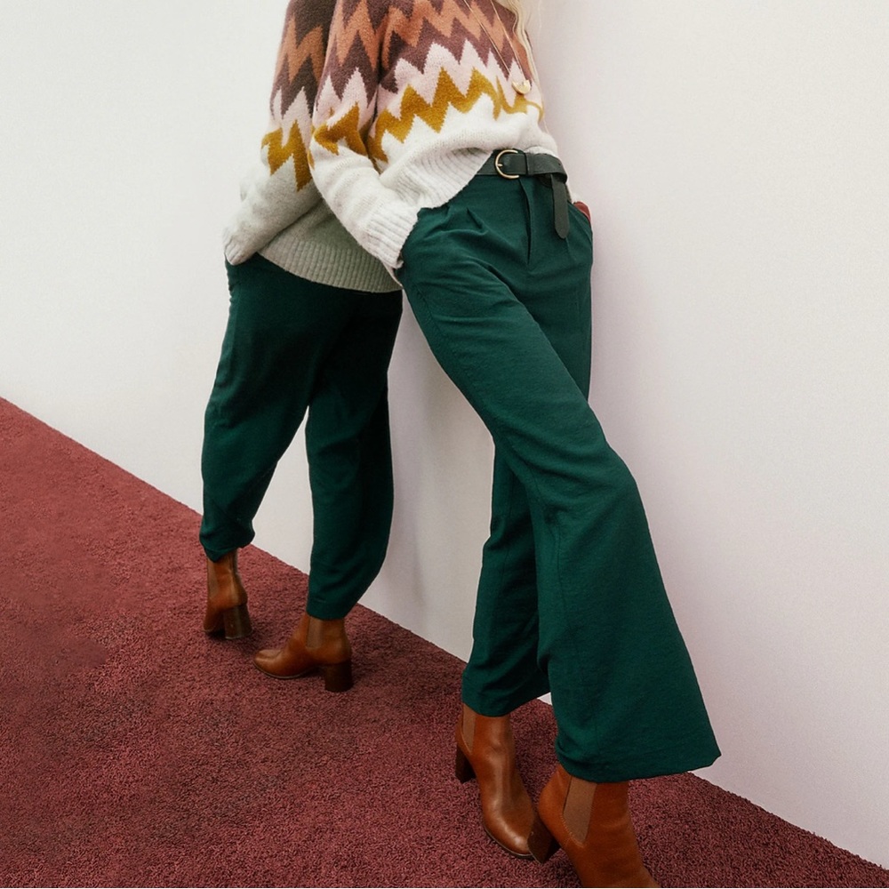 Madewell Drapey Wide Leg Cropped Trouser